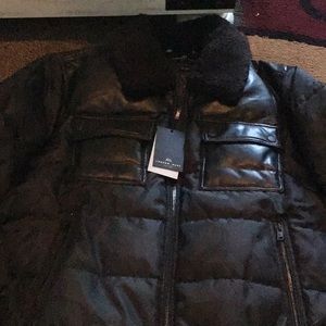 NWT Men’s Black Andrews Marc New York Bomber Jacket . Size L and XL